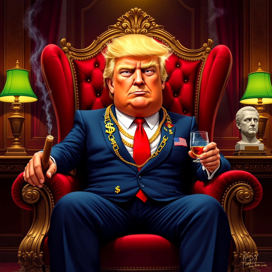 Throne caricature